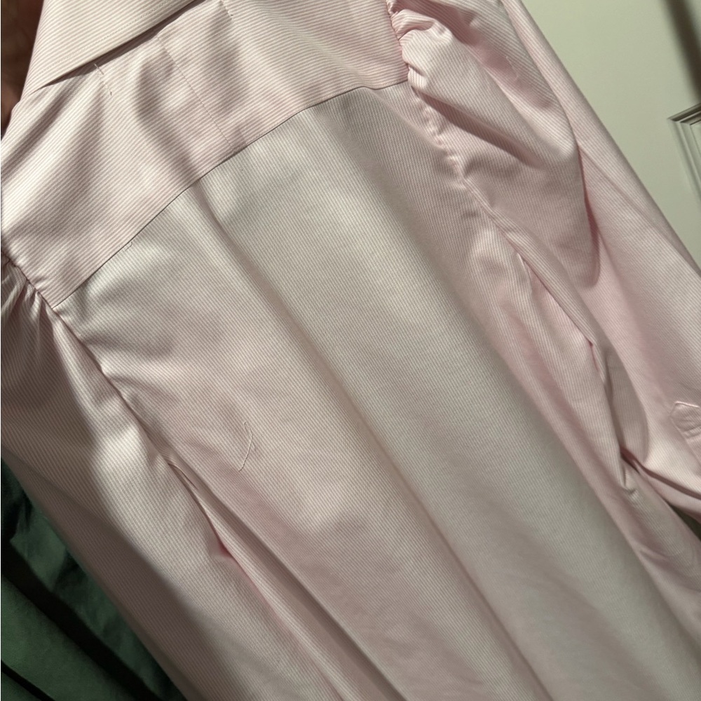 Kmj "Daisy" Button-Down Blouse - Light Pink And W… - image 4